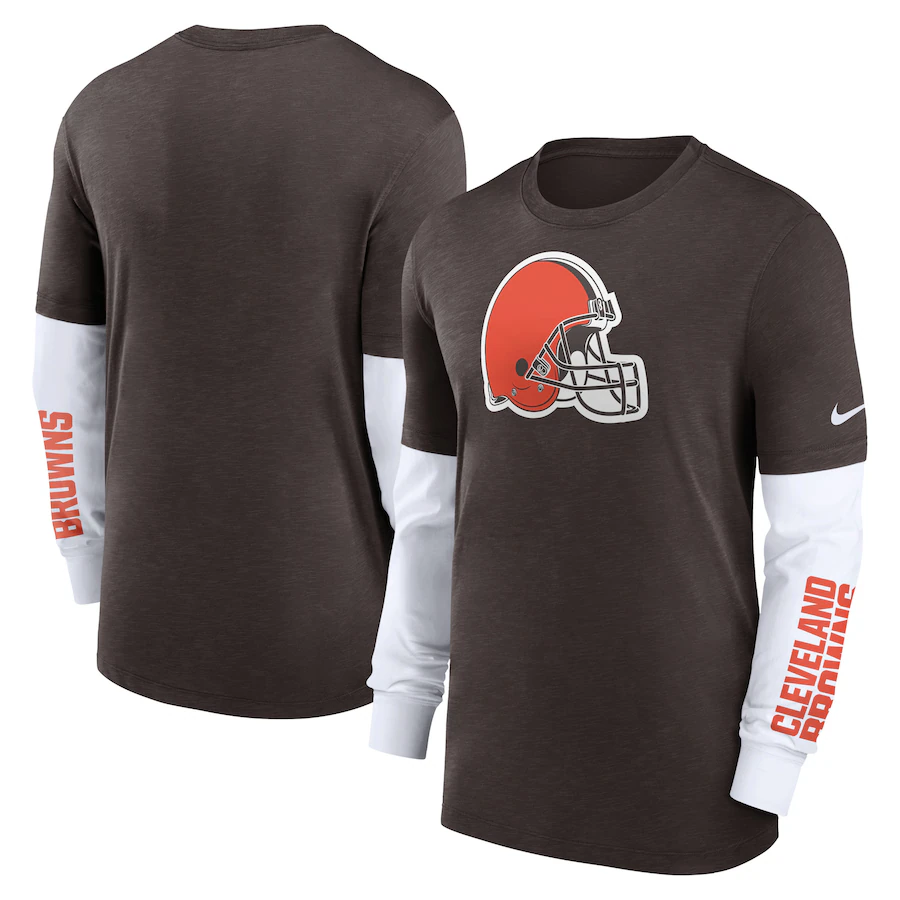 2023 Men NFL Cleveland Browns Nike Long Tshirt->ncaa teams->NCAA Jersey